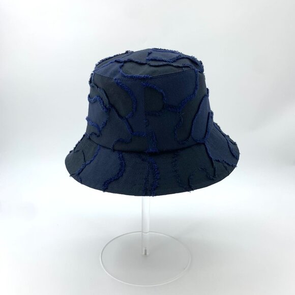 Christian Dior Navy Blue Floral Design Bucket Hat Lined With Logo Print main image 4